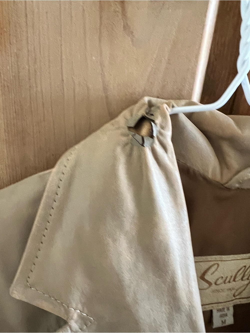 Scully Beige Fringe Leather Jacket with Sleeve Artwork - Picture 4 of 4